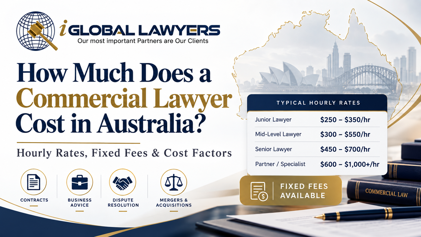 Commercial Lawyer Costs in Australia